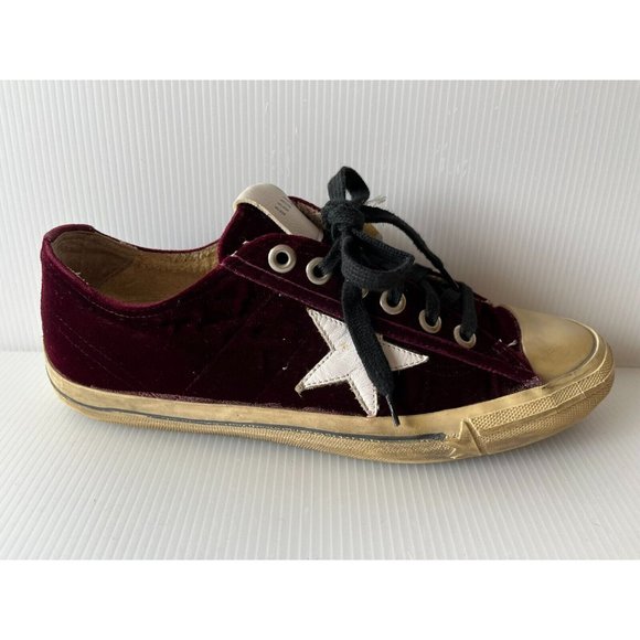 Golden Goose "VSTAR2" Purple Velvet Lace-Up Sneakers, Size 9/12 (US) 40 (IT) - Picture 1 of 10